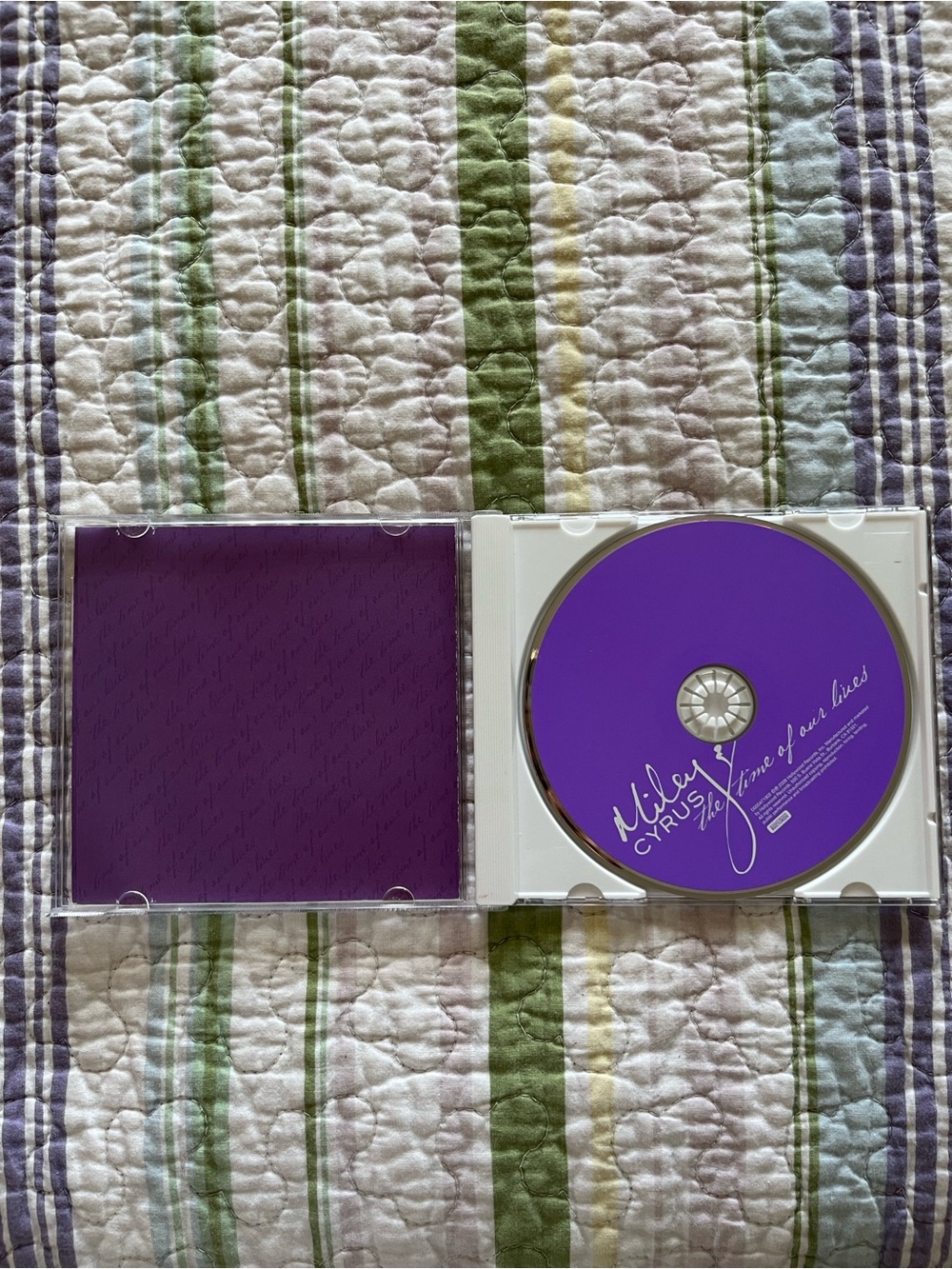 Miley Cyrus & Max Azria Purple CD Back Cover - Picture 3 of 7